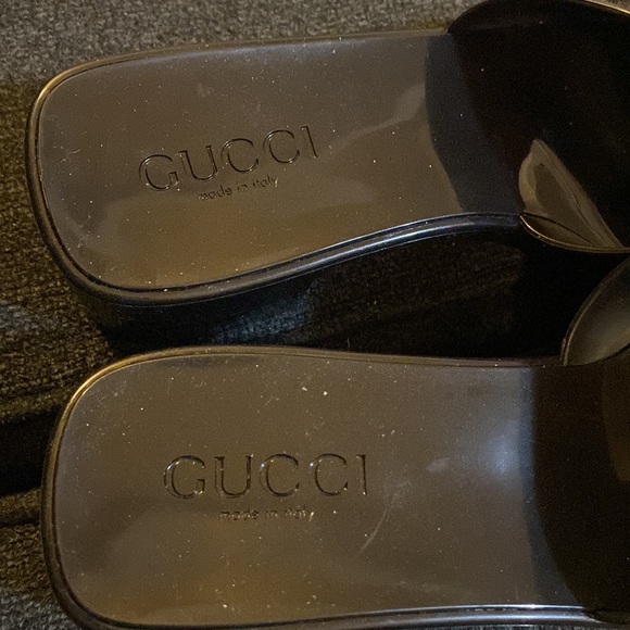 Gucci Rubber Logo Sandal Slipper size 38 - Picture 3 of 5